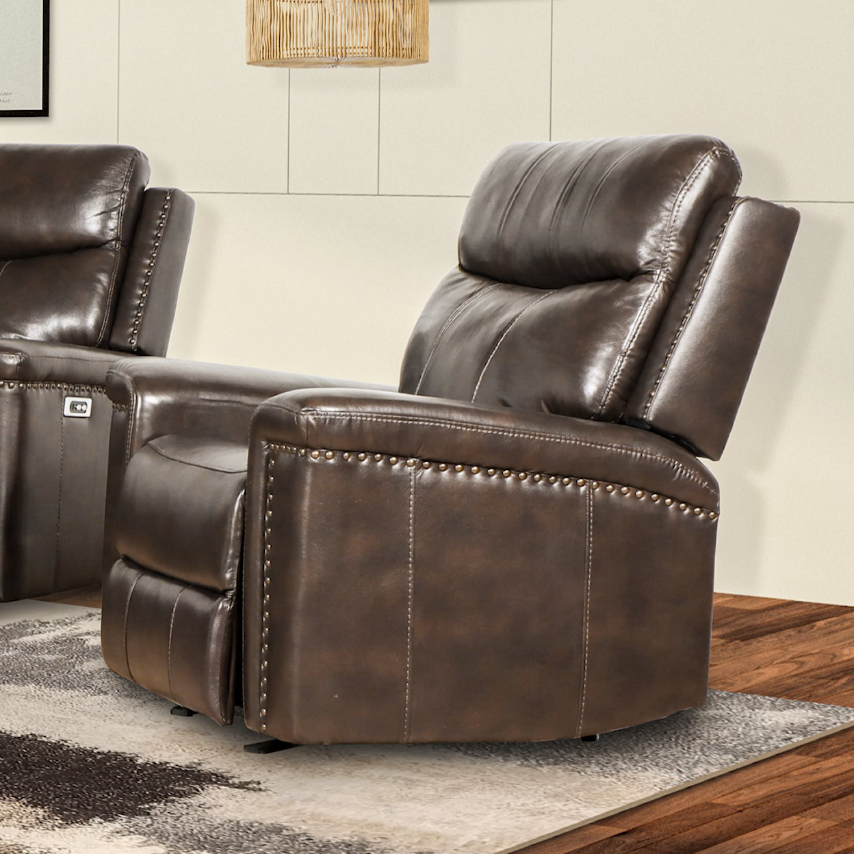 New Classic Furniture Quade Powered Leather Recliner