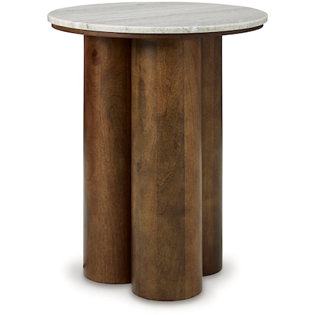 Accent Table with Marble Top