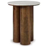 Accent Table with Marble Top