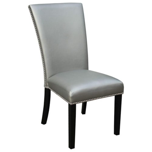Contemporary Glam Dining Chair with Nailhead Trim