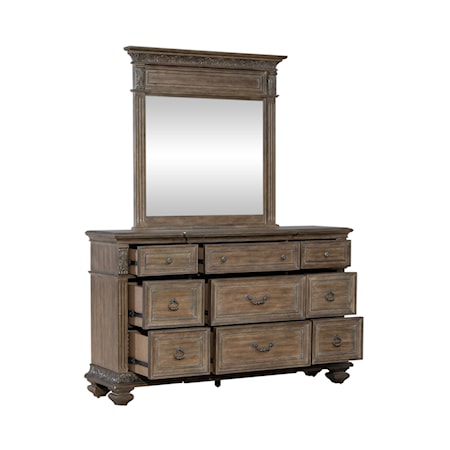 9-Drawer Dresser and Mirror Set