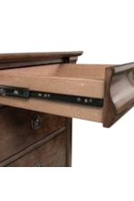 Liberty Furniture Rustic Traditions Transitional Eight-Drawer Dresser with Wood-Framed Landscape Mirror