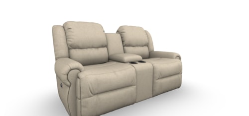 Casual Power Space Saver Reclining Loveseat