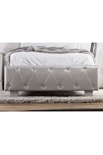 Furniture of America Juilliard Contemporary California King Sleigh Bed with Upholstered Frame and Bluetooth Speakers