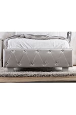 Furniture of America Juilliard Contemporary Queen Sleigh Bed with Upholstered Frame and Bluetooth Speakers