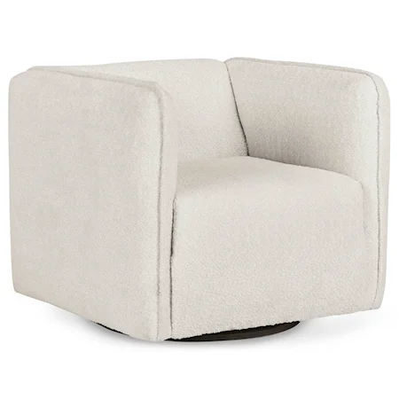 Swivel Accent Chair in Boucle Fabric
