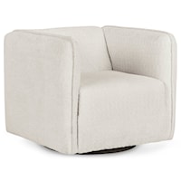 Swivel Accent Chair in Boucle Fabric