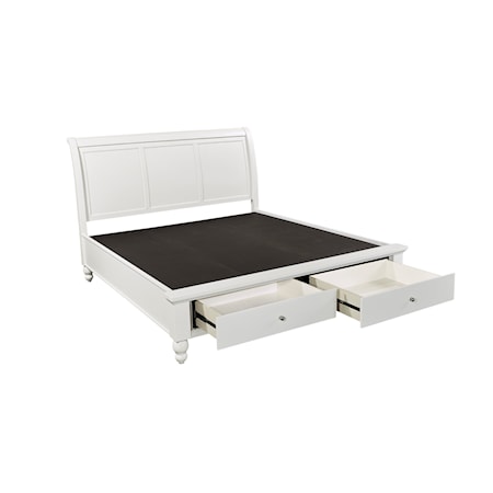 King Storage Sleigh Bed