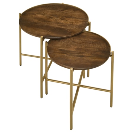 Malka 2-piece Wood Nesting Table