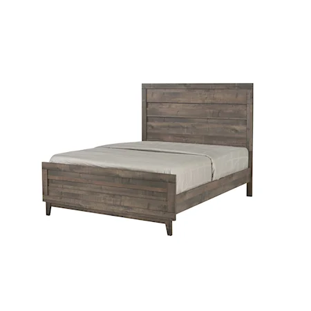 Rustic Contemporary Full Panel Bed