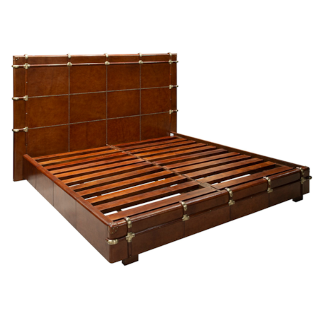 King Leather Platform Bed