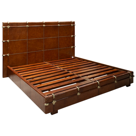 King Leather Platform Bed