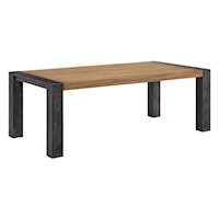 Contemporary Dining Table with Oak Top