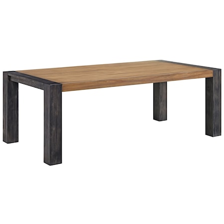 Contemporary Dining Table with Oak Top