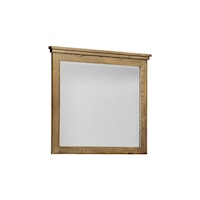 Rustic Landscape Mirror - Medium Brown