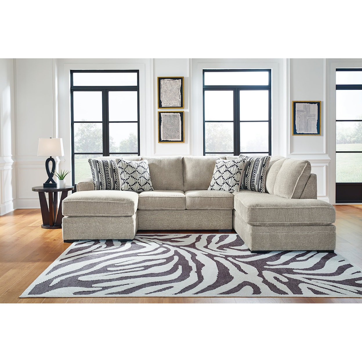 Ashley Calnita Sectional with 2 Chaises