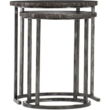 Industrial Nesting Tables with Metal Frame