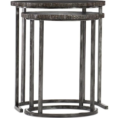 Industrial Nesting Tables with Metal Frame