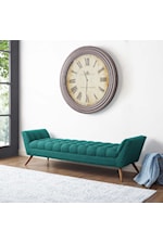 Modway Response Response Medium Upholstered Accent Bench - Teal