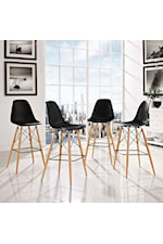 Modway Pyramid Dining Side Chairs Set of 4