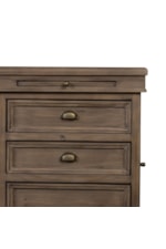 Four Hands Lifestyle Transitional Double Pedestal Large Desk with Inlaid Leather Top