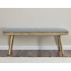 Belfort Essentials Norwood Gray Polyester Dining Bench