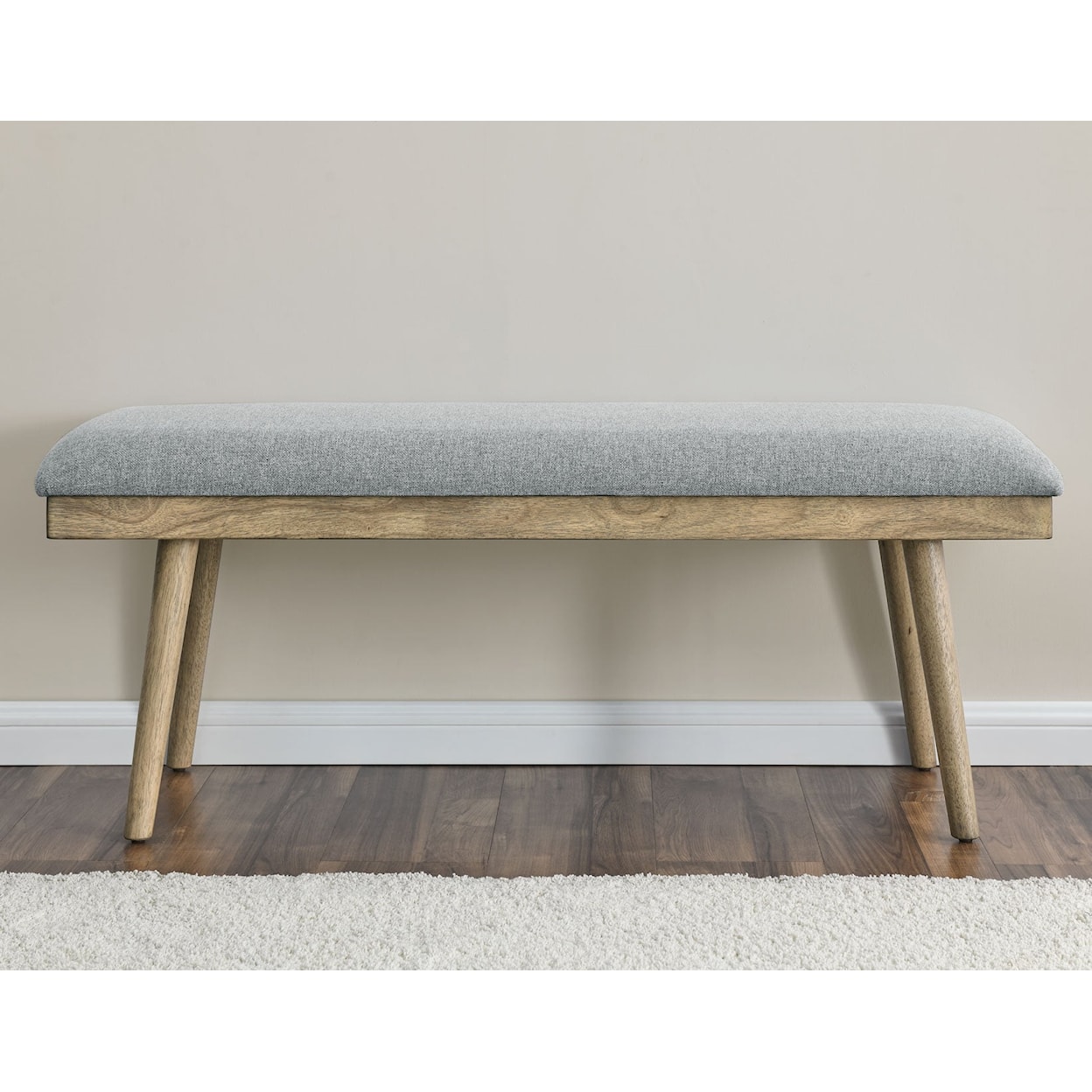 Steve Silver Vida Gray Polyester Dining Bench