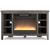 Ashley Furniture Signature Design Arlenbry Corner TV Stand w/ Electric Fireplace