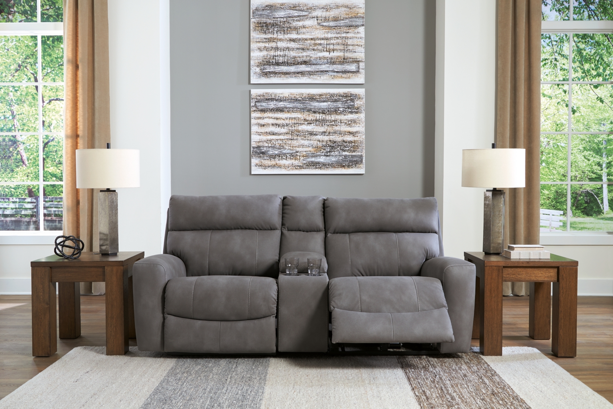 Signature Design by Ashley Next-Gen DuraPella 3-Piece Power Reclining Loveseat w/ Console