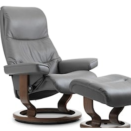 Small Reclining Chair with Classic Base