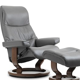 Small Reclining Chair with Classic Base
