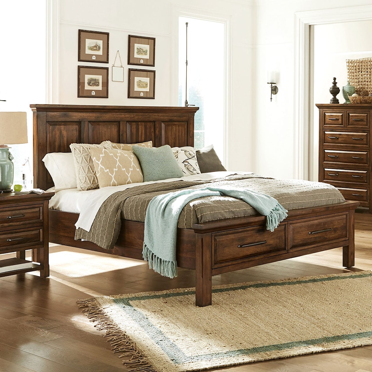 Virginia Furniture Market Solid Wood Durham King Storage Bed