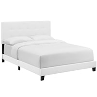 Twin Upholstered Fabric Bed