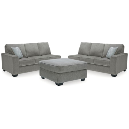 2-Piece Sectional With Ottoman