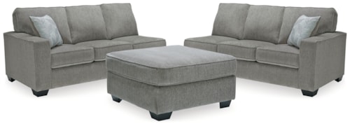 2-Piece Sectional With Ottoman