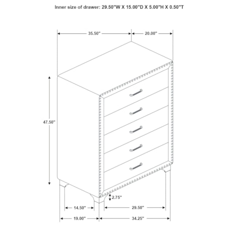 5-drawer Bedroom Chest