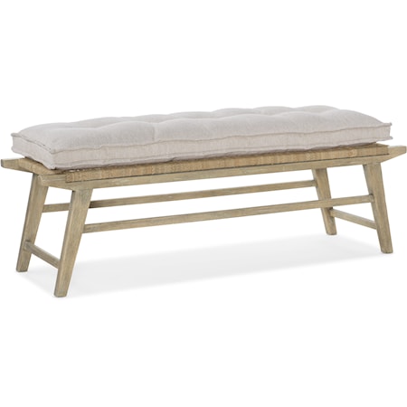 Coastal Bed Bench with Cushion