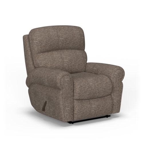Casual Recliner with Rolled Armrests