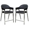 Diamond Sofa Furniture Adele Set of Two Counter Height Chairs