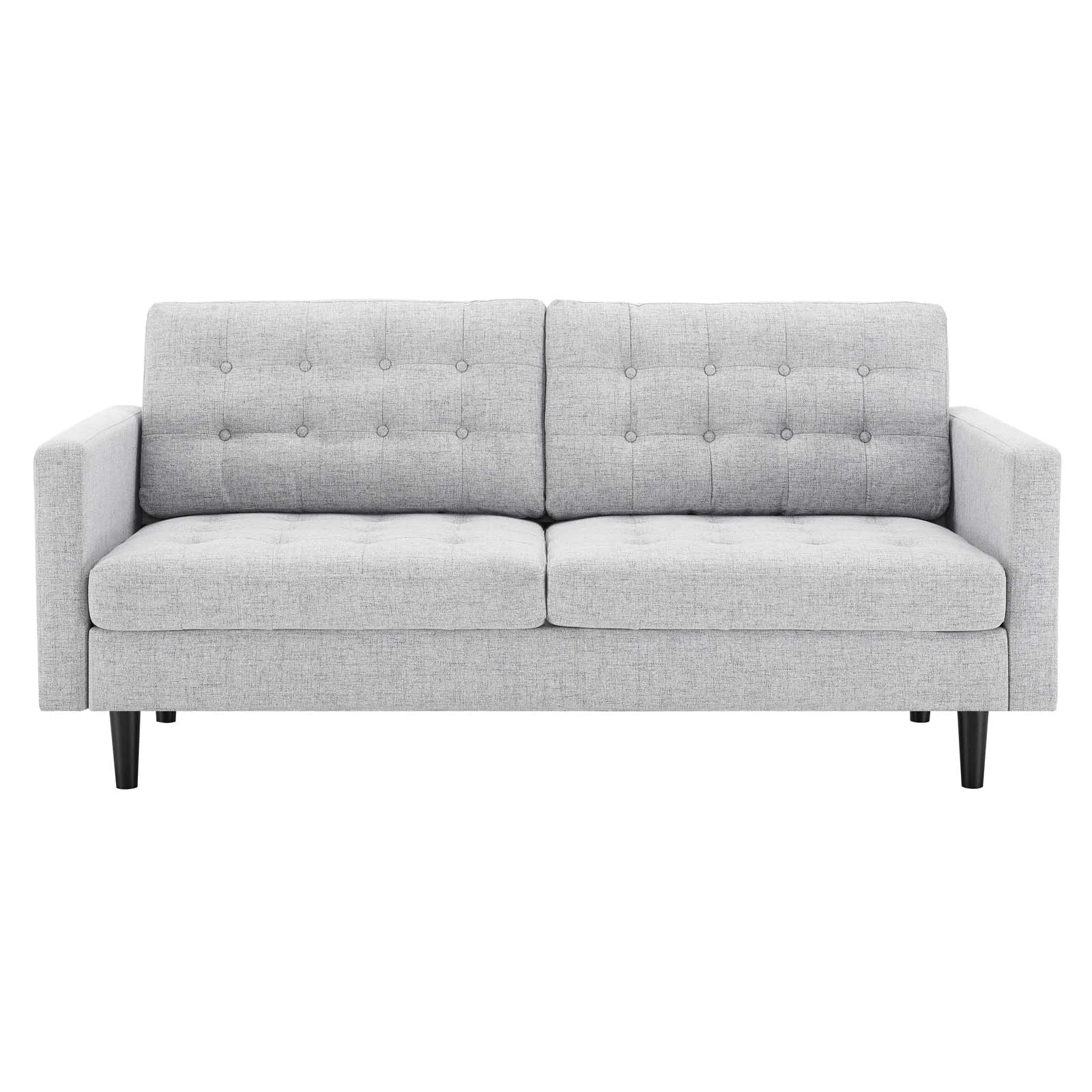 Modway Exalt EEI4445LGR MidCentury Modern Tufted Fabric Sofa Value