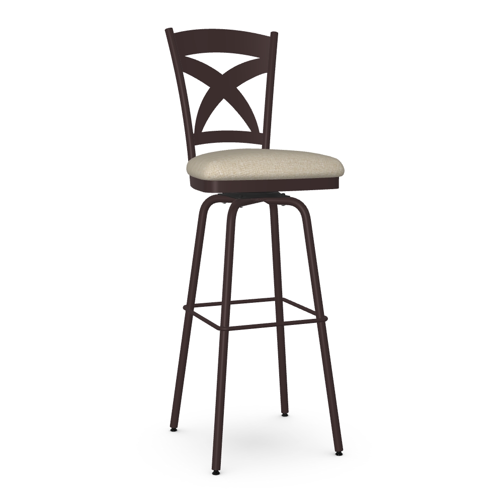 Upholstered Spectator Height Swivel Stool