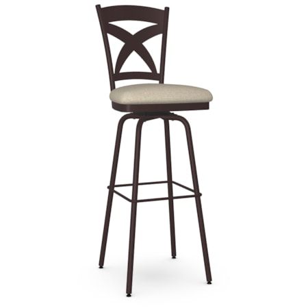 Upholstered Spectator Height Swivel Stool