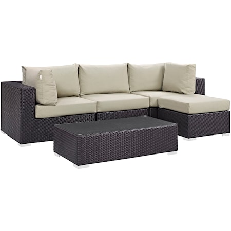 Outdoor 5 Piece Sectional Set