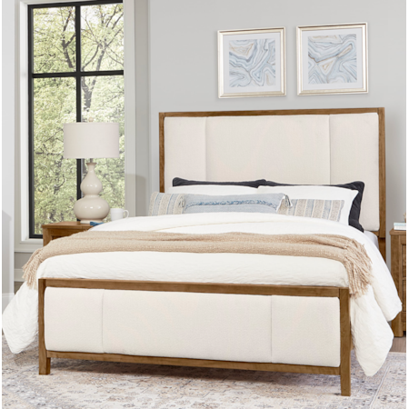 King Upholstered Panel Bed