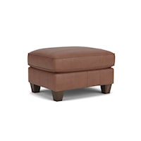 Transitional Upholstered Ottoman