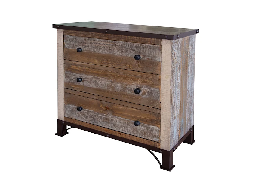 Antique Multicolor Chest by International Furniture Direct at VanDrie Home Furnishings