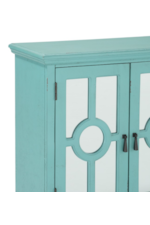 Homelegance Poppy Transitional Accent Chest with Glass and Wood Doors