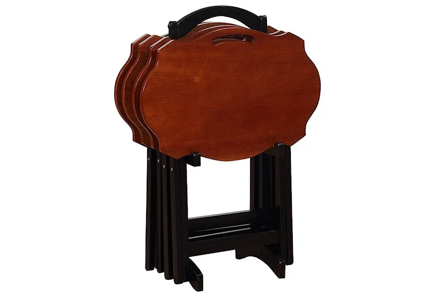 Accent Furniture Serpentine Black Tray Table by Powell at Nassau Furniture and Mattress