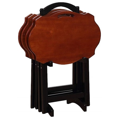 Serpentine Black Tray Table