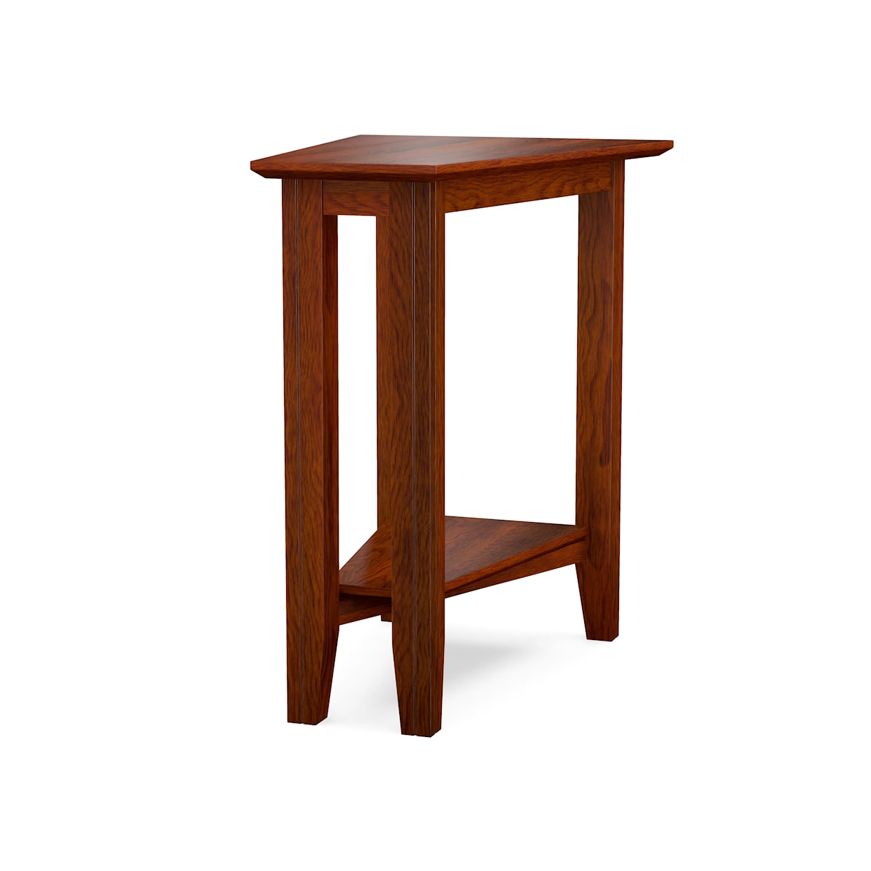 Durham Solid Accents Eclectic Shelf Wedge Table